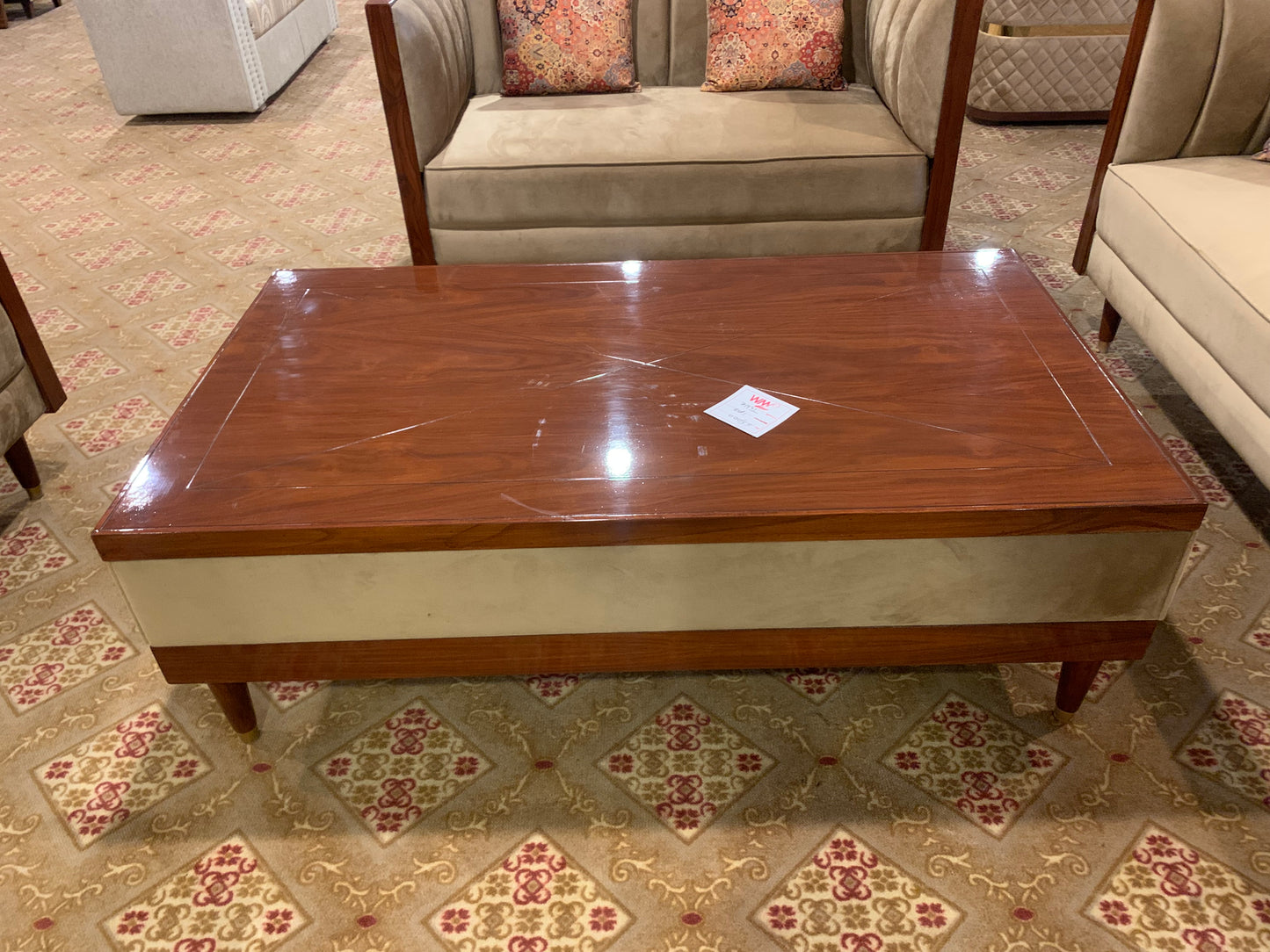 Center Table With Fabric Border