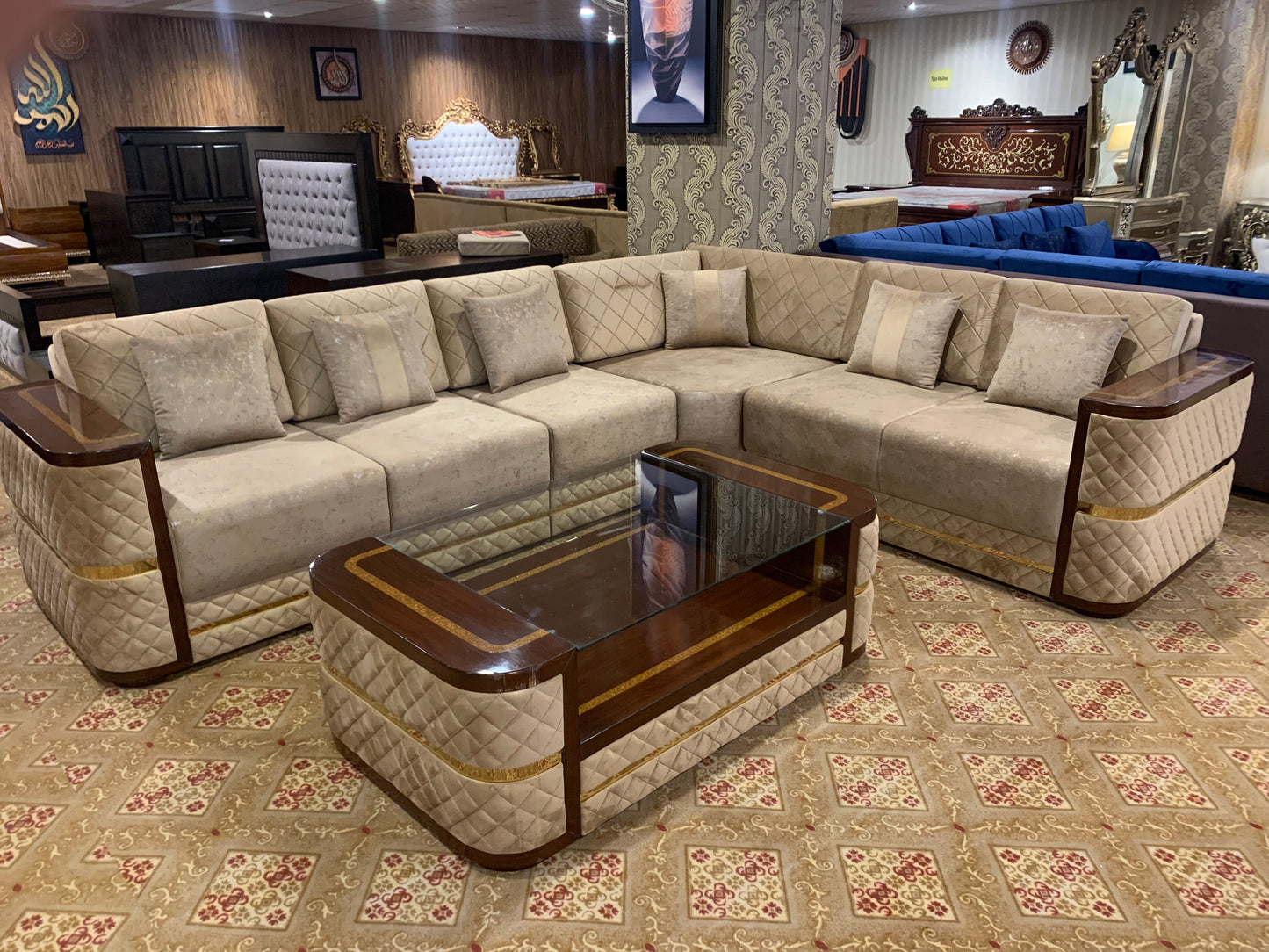 L Shape Sofa set With Table