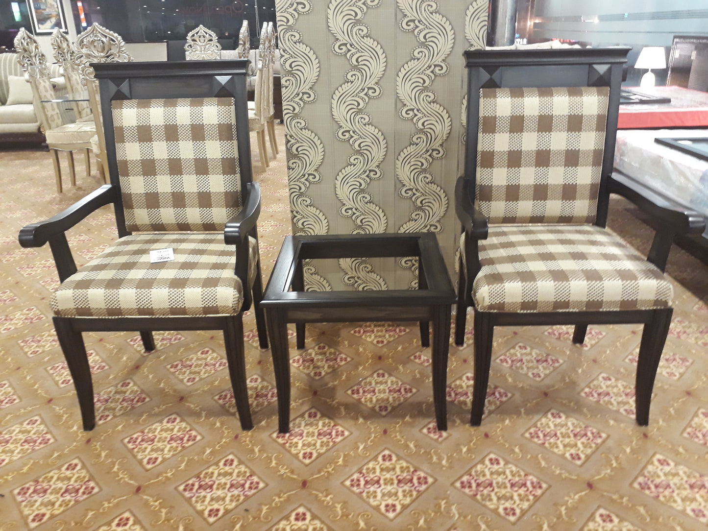 Ash Wood Chairs Set With Table.