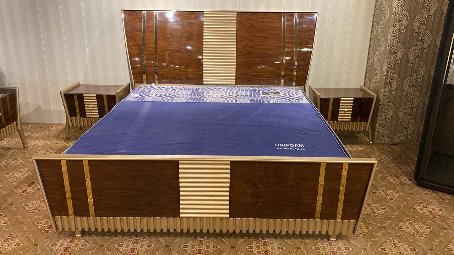 Bed Set Walnut Wood