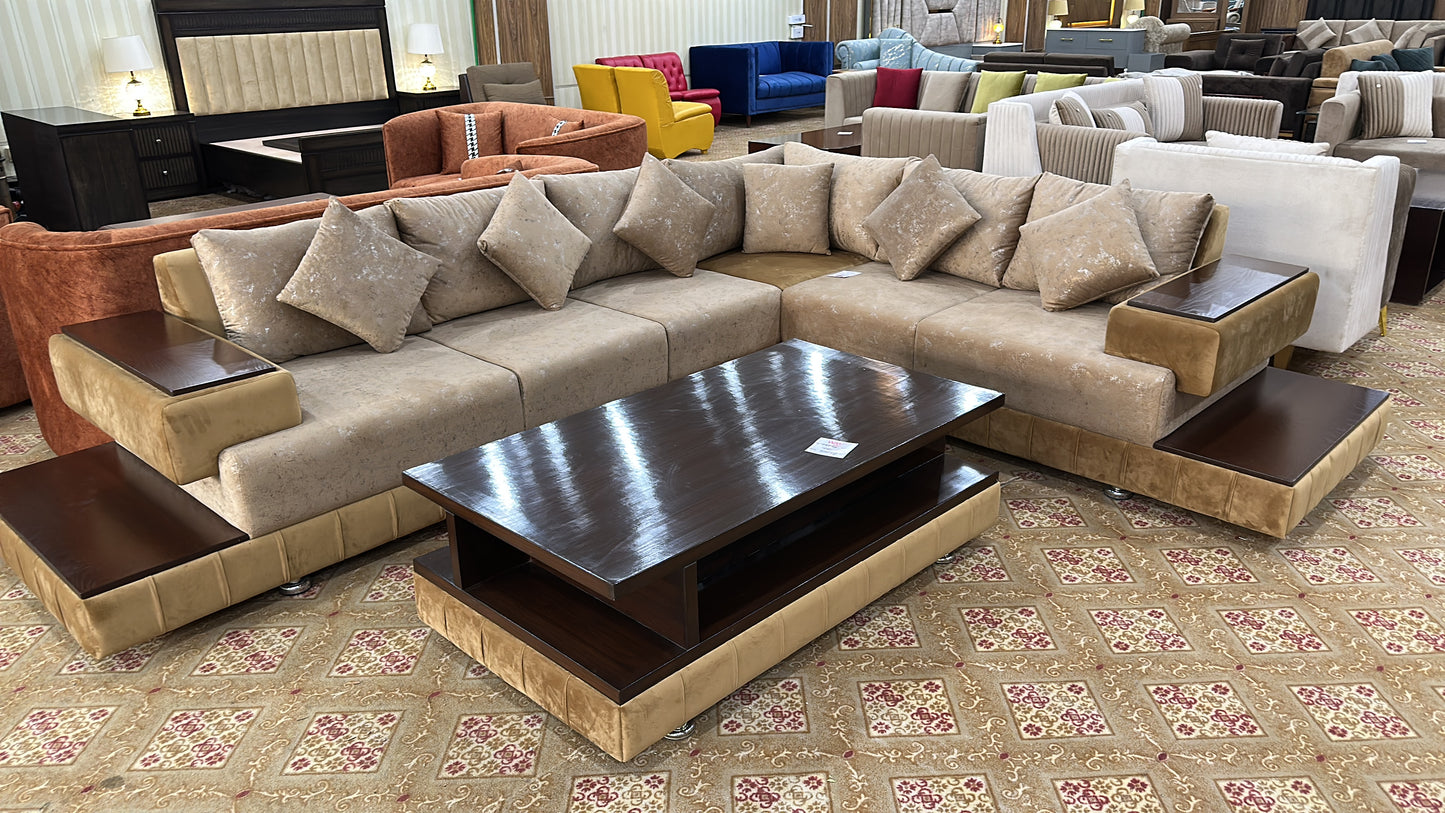 L Shape Sofa Set with Table